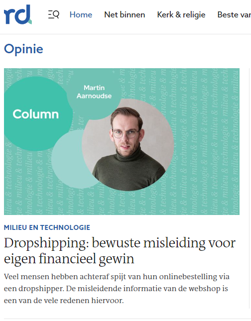 Dropshipping ethisch onverantwoord