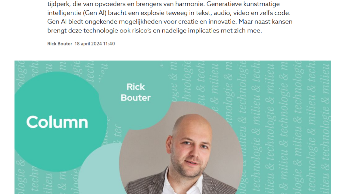 Gezocht: opvoeders en brengers van harmonie