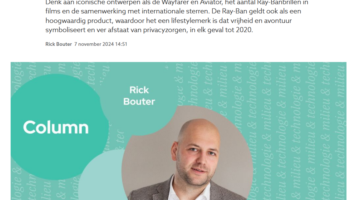 Ray-Ban en Meta, ‘kijken’ jullie even iets verder?