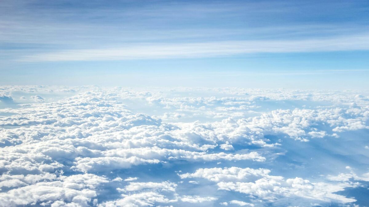 aerial view of cloudscape